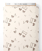 Tissu - Ours et notes musicales