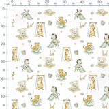 Tissu - Animaux sur jeux d'enfants