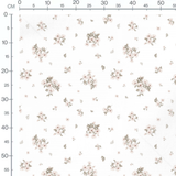 Tissu - Fleurs roses sur fond blanc