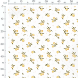 Tissu - Citrons doux et taches beiges
