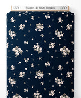 Tissu - Bouquets de fleurs blanches