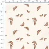 Tissu - Croissants bruns et taches 2