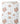 Tissu - Fleurs roses sur rayures grises