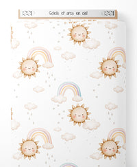 Tissu - Soleils et arcs-en-ciel