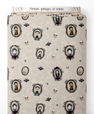 Tissu - Portraits gothiques et crânes