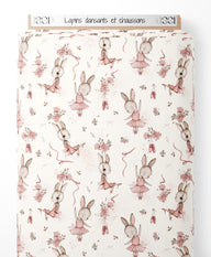 Tissu - Lapins dansants et chaussons