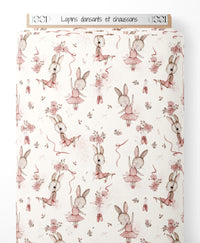 Tissu - Lapins dansants et chaussons