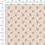 Tissu - Herbes fines sur rose