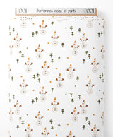 Tissu - Bonhommes neige et points