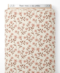 Tissu - Fleurs roses à cinq pétales
