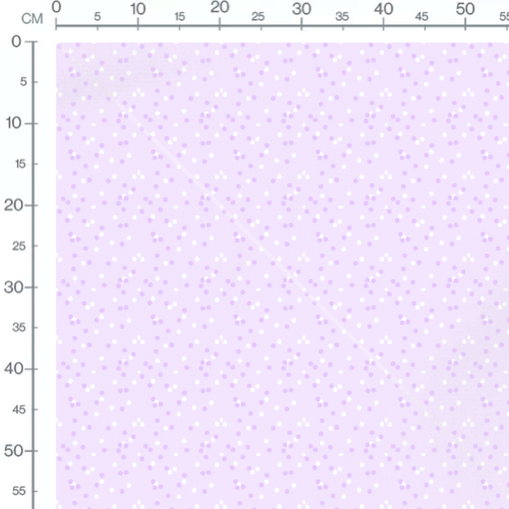 Tissu - Pois lavande et blancs