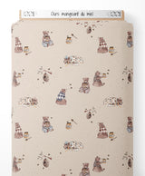 Tissu - Ours mangeant du miel