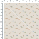 Tissu - Avions sur fond beige doux