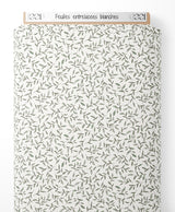 Tissu - Feuilles entrelacées blanches