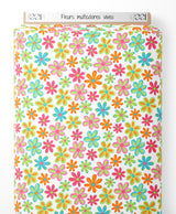 Tissu - Fleurs multicolores vives