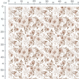 Tissu - Bouquets sépia vintage