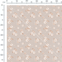 Tissu - Baleines et roses vintage