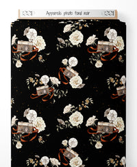 Tissu - Appareils photo sur fond noir