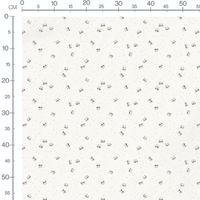 Tissu - Ratons laveurs sur fond blanc