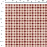 Tissu - Carreaux et cœurs rouges