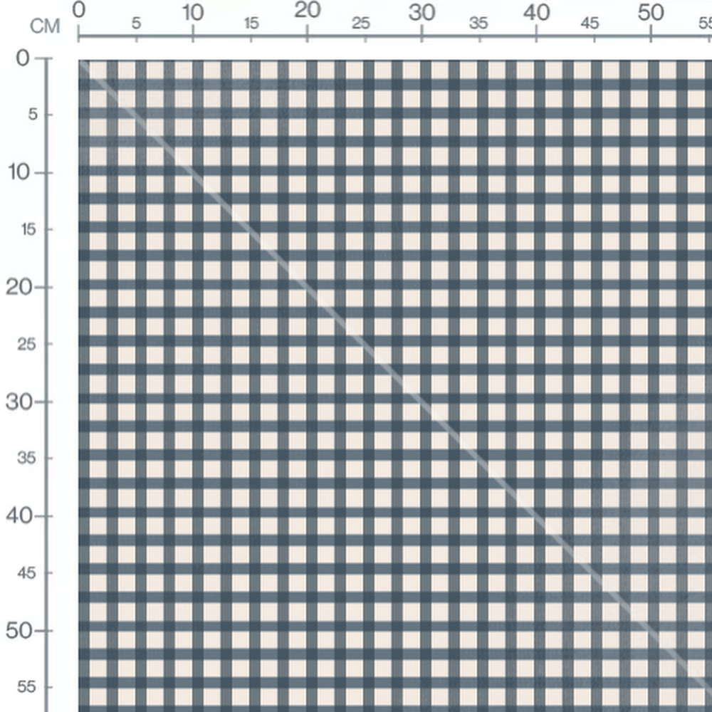 Tissu - Carreaux réguliers bleu et blanc
