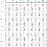 Tissu - Lapins en manteaux bleus