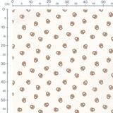 Tissu - Pattes douces sur fond blanc