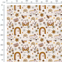 Tissu - Motifs rétro et fleurs