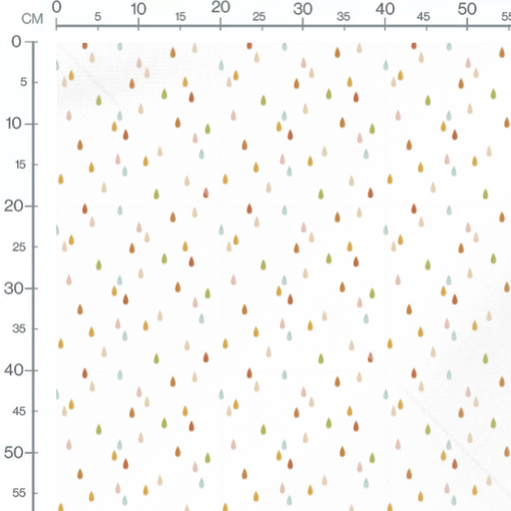 Tissu - Gouttes pastel variées