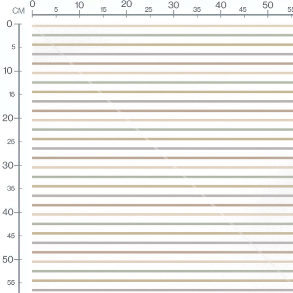 Tissu - Rayures beige et vert sur blanc