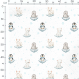 Tissu - Fleurs pastel sur fond prune