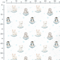 Tissu - Fleurs pastel sur fond prune