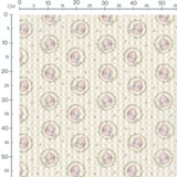 Tissu - Lapins gris et œufs roses beige