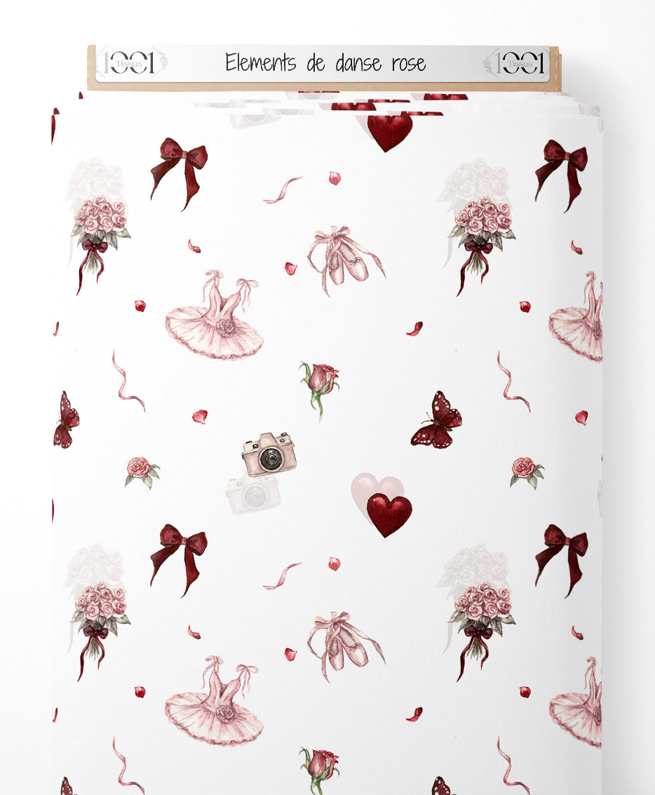 Tissu - Éléments de danse rose