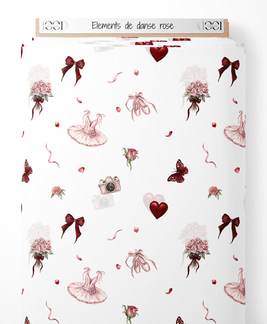 Tissu - Éléments de danse rose