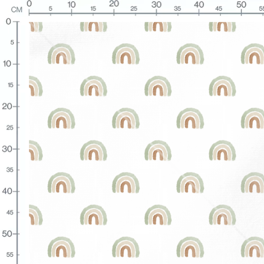 Tissu - Arcs de cercle pastel