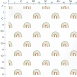 Tissu - Arcs de cercle pastel