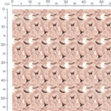 Tissu - Papillons et lunes pastel