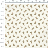 Tissu - Poires à carreaux verts sur blanc