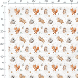 Tissu - Animaux cosmonautes mignons