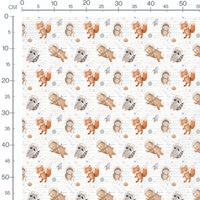 Tissu - Animaux cosmonautes mignons