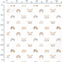 Tissu - Arcs-en-ciel et ours