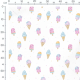 Tissu - Glaces et sucettes pastel
