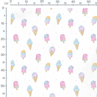 Tissu - Glaces et sucettes pastel