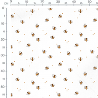 Tissu - Abeilles et pois dorés