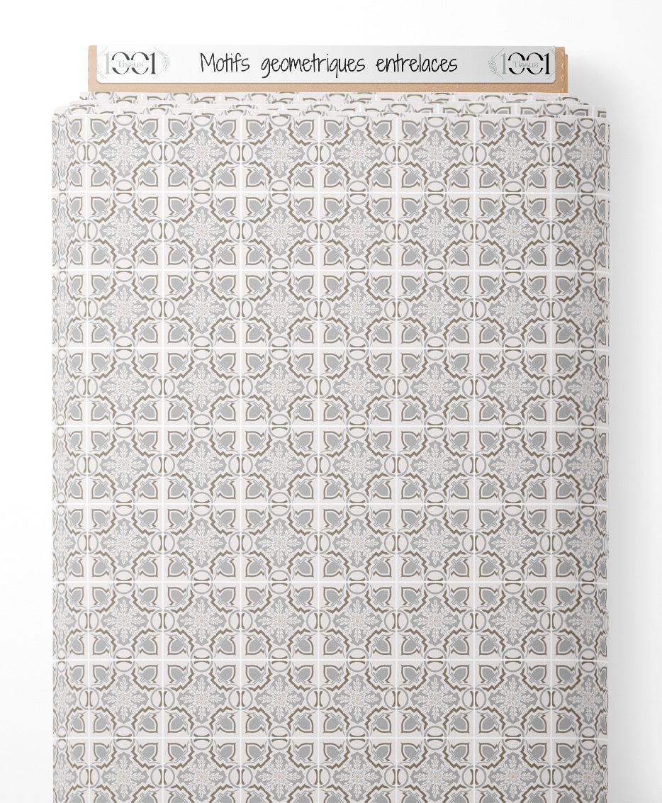 Tissu - Motifs géométriques entrelacés