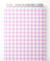Tissu - Carreaux rose et blanc épuré