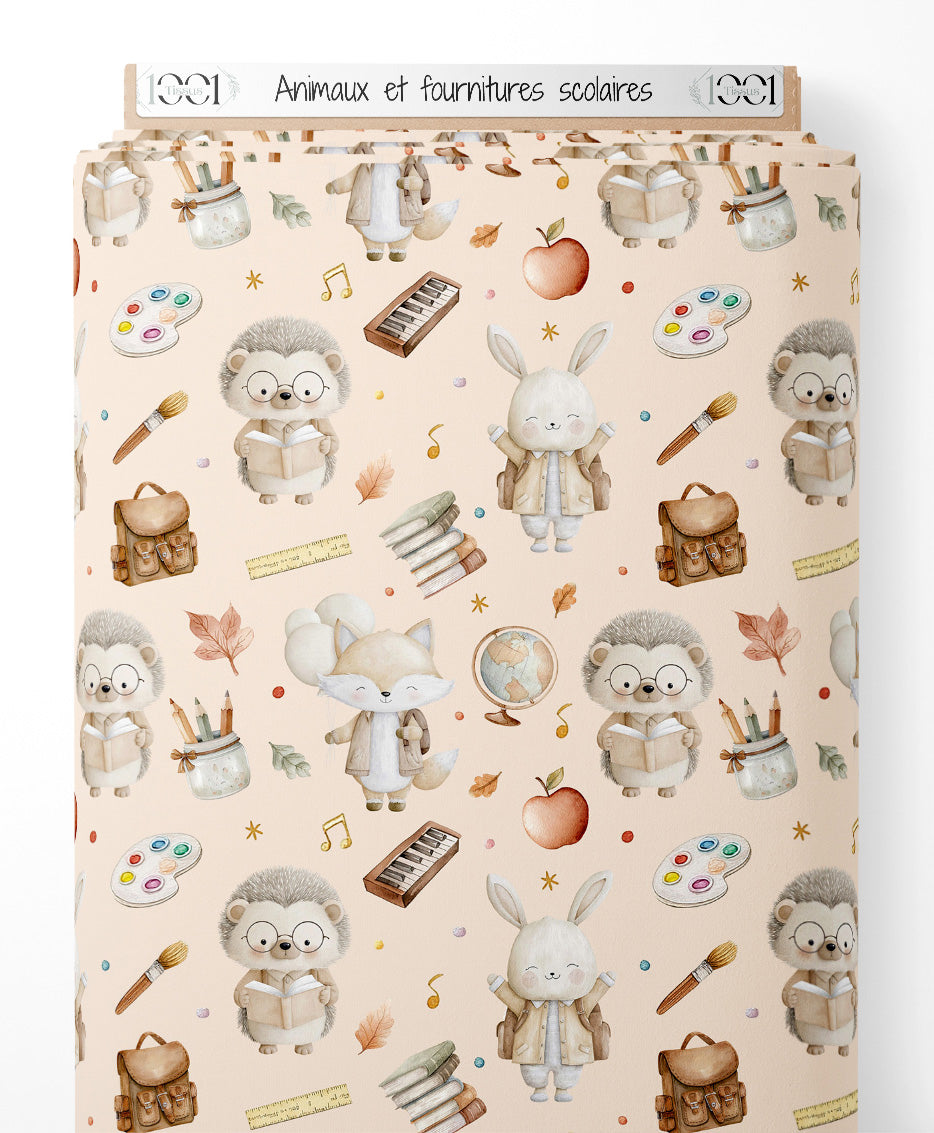 Tissu - Animaux et fournitures scolaires