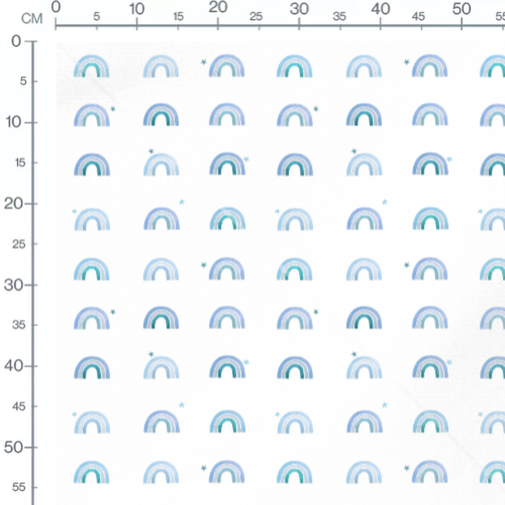 Tissu - Arcs-en-ciel bleus et verts