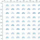 Tissu - Arcs-en-ciel bleus et verts